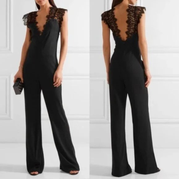 THEORY Womens Black Zippered Sleeveless Scoop Neck Evening Wide Leg Jumpsuit